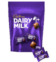 Cadbury Dairy Milk Chunks Gift Pouch Bag 270g-UK Goodies