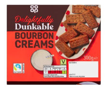 Co Op Bourbon Creams 300g BBD 15/11/25-UK Goodies