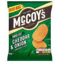 McCoy's Cheddar & Onion Flavour Crisps 40g BBD 27/9/25-UK Goodies