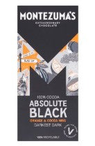 Montezuma's Absolute Black with Orange & Cocoa Nibs 90g BBD 8/5/26-UK Goodies