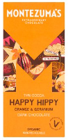 Montezuma's Happy Hippy - Dark Chocolate with Orange & Geranium 90g BBD 11/6/26-UK Goodies