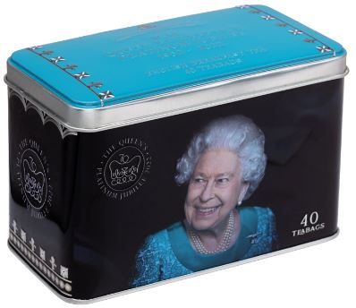 New English Teas - Queen Elizabeth II Platinum Jubilee Tea Tin-UK Goodies