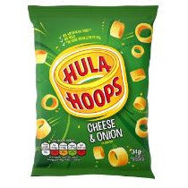 Hula Hoops Cheese and Onion 34g BBD 11/10/25-UK Goodies