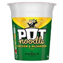 Pot Noodle Chicken & Mushroom 90g 31/8/26-UK Goodies