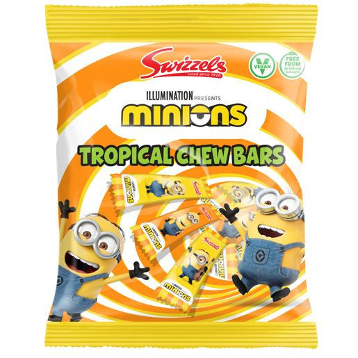Swizzels Minions Tropical Chew Bars 120g-UK Goodies