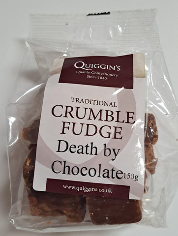 Quiggin's Traditional Crumble Fudge Death by Chocolate 150g-UK Goodies