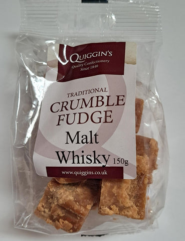 Quiggin's Traditional Crumble Fudge Malt Whisky 150g-UK Goodies
