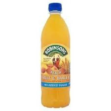 Robinsons Peach Fruit & Barley No Added Sugar-UK Goodies