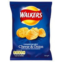 Walkers Cheese & Onion 32.5g BBD 9/8/25-UK Goodies