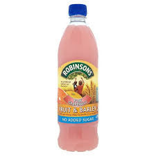 Robinsons Pink Grapefruit Fruit & Barley No Added Sugar BBD 30/6/25-UK Goodies
