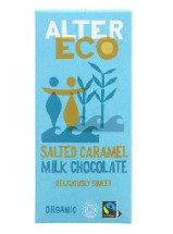 Alter Eco Salted Caramel Milk Chocolate 100g BBD 10/2/26-UK Goodies