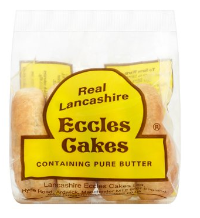 Real Lancashire Eccles Cakes (pack of 4)-UK Goodies