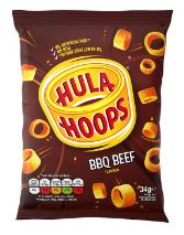 Hula Hoops BBQ Beef 34g BBD 4/5/24-UK Goodies