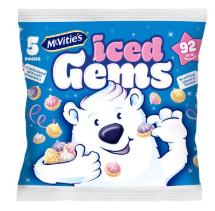 McVities Iced Gems 5 pack BBD 17/1/26-UK Goodies