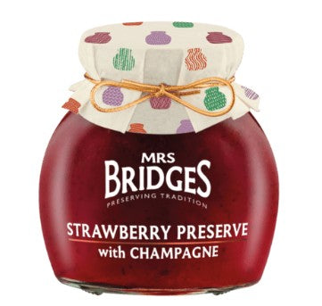 Mrs Bridges Strawberry Preserve with Champagne 340g-UK Goodies