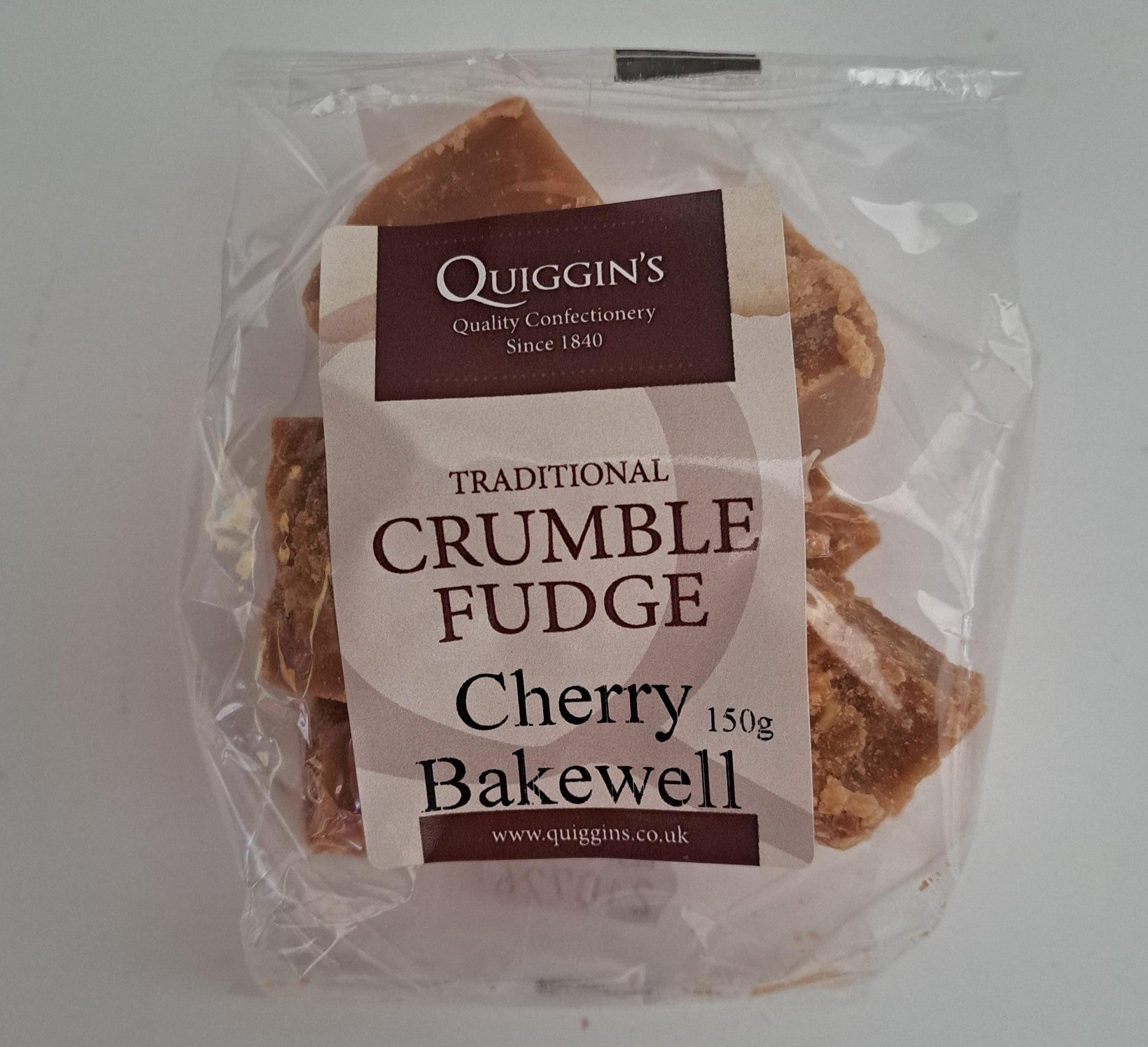 Quiggin's Traditional Crumble Fudge Cherry Bakewell 150g-UK Goodies