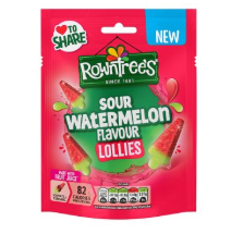 Rowntree's Sour Watermelon Flavour Lollies 130g-UK Goodies