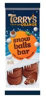 Terry's Chocolate Orange Snowballs Bar Milk 90g BBD 30/11/24-UK Goodies