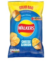 Walkers Cheese & Onion Grab Bag 45g BBD 8/11/25-UK Goodies