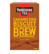 Yorkshire Tea Caramelised Biscuit Brew 40 Tea Bags-UK Goodies