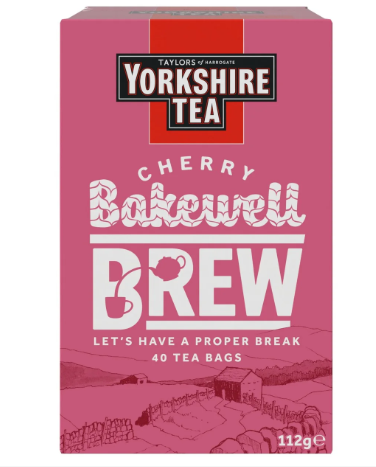 Yorkshire Tea Cherry Bakewell Brew 40 Tea Bags-UK Goodies