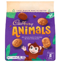 Cadbury Animals Chocolate Biscuits 5 pack BBD 27/7/25-UK Goodies