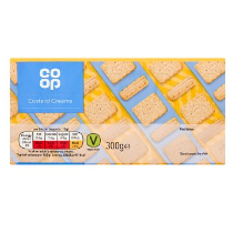 Co Op Custard Creams 300g BBD 14/6/25-UK Goodies