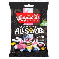 Maynards Bassetts Liquorice Allsorts 165g BBD 18/3/25-UK Goodies