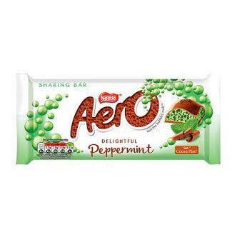 Nestle Aero Peppermint Chocolate Sharing Block 90g BBD 31/3/25-UK Goodies