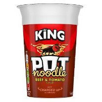 Pot Noodle King Size Beef & Tomato 114g BBD 30/11/25-UK Goodies