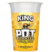 Pot Noodle King Size Original Curry 114g BBD 30/4/25-UK Goodies