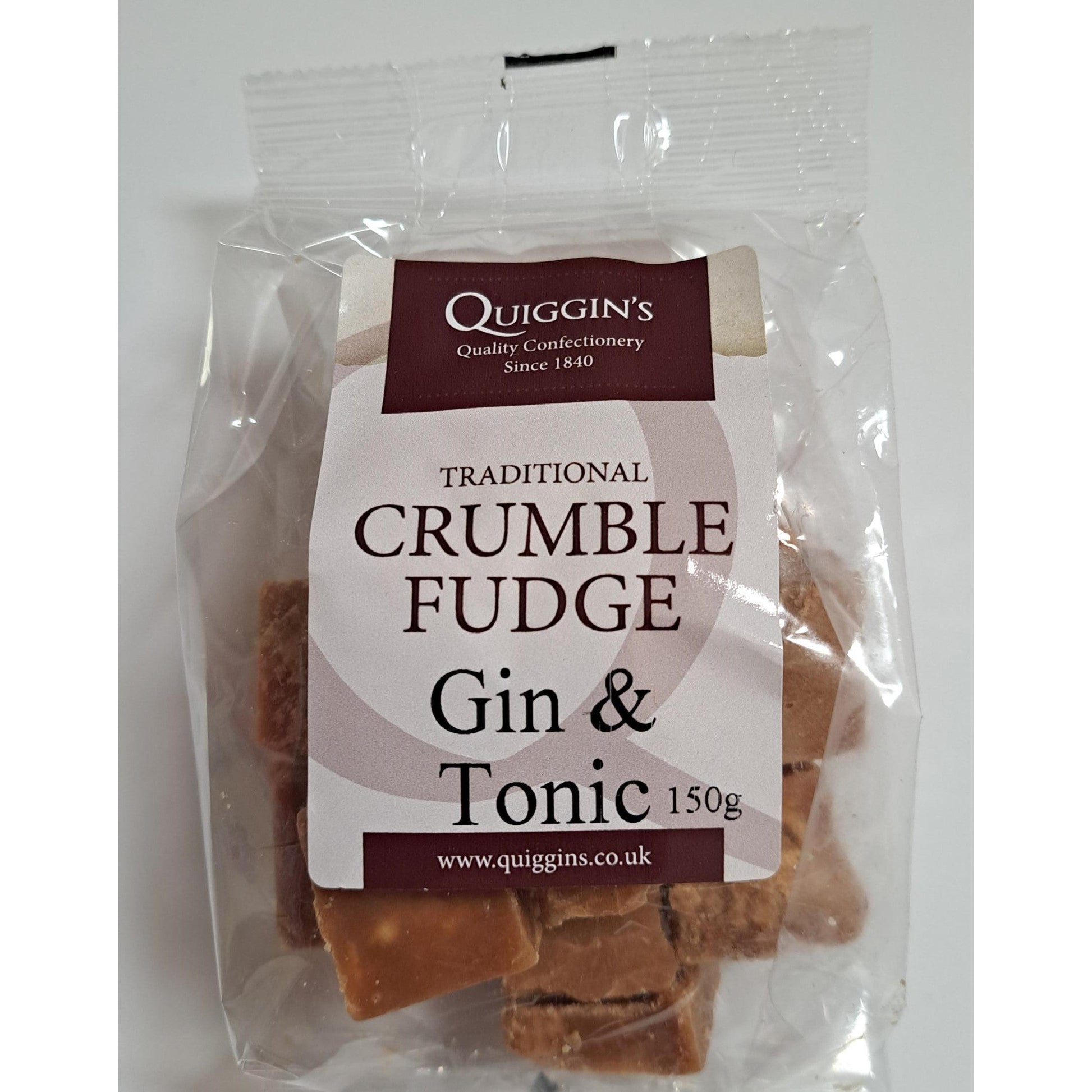 Quiggin's Traditional Crumble Fudge Gin & Tonic 150g-UK Goodies