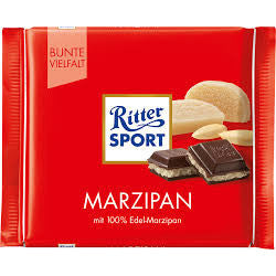Ritter Sport Marzipan 100g BBD 27/4/25-UK Goodies