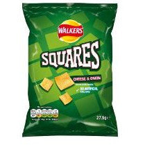 Walkers Squares Cheese and Onion 27.5g BBD 12/4/25-UK Goodies