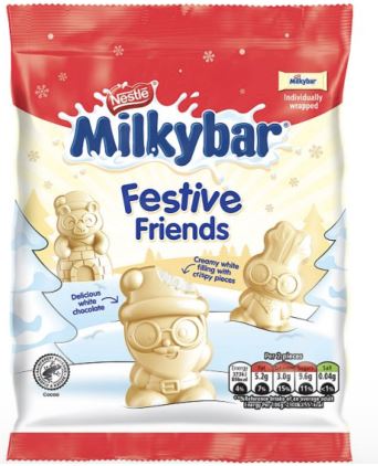 Nestle Milkybar Festive Friends Sharing Bag 57g-UK Goodies