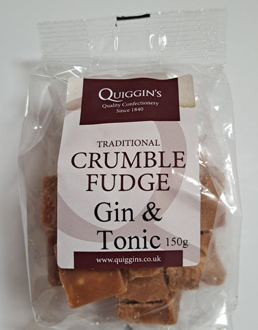Quiggin's Traditional Crumble Fudge Gin & Tonic 150g-UK Goodies