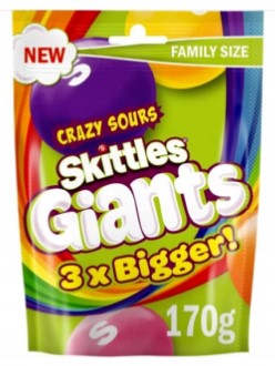 Skittles Crazy Sours Giants 132g-UK Goodies