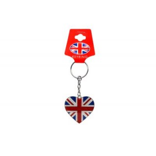 Union Jack Heart Keyring-UK Goodies