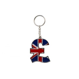 Union Jack Pound Keyring-UK Goodies