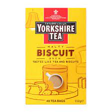 Yorkshire Tea Malty Biscuit Brew 40 Tea Bags-UK Goodies